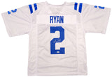 INDIANAPOLIS COLTS MATT RYAN AUTOGRAPHED WHITE JERSEY BECKETT BAS QR 203907