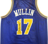 WARRIORS CHRIS MULLIN AUTOGRAPHED BLUE JERSEY "HOF 2011" BECKETT WITNESS 232592