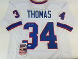 Thurman Thomas Signed Buffalo Bills White Jersey (JSA COA) NFL MVP (1991) R.B.