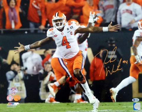 DESHAUN WATSON AUTOGRAPHED 16X20 PHOTO CLEMSON TIGERS BECKETT BAS STOCK #113722