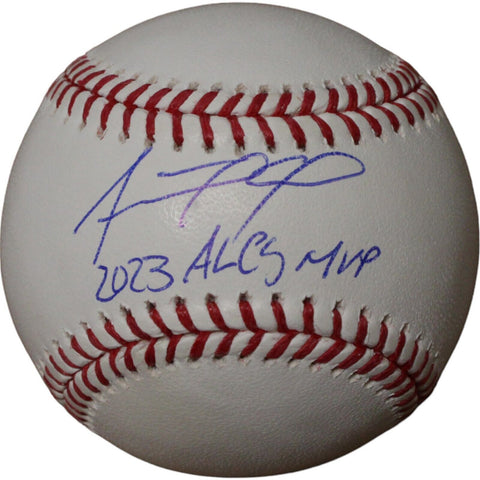 Adolis Garcia Autographed Texas Rangers OML Baseball MVP FAN 46634