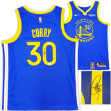 WARRIORS STEPHEN CURRY AUTOGRAPHED NIKE SWINGMAN CONNECT JERSEY 48 JSA 234043