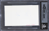 Vikings Alan Page Authentic Signed 3x5 Index Card Autographed BAS Slabbed