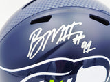 BYRON MURPHY II AUTOGRAPHED SEAHAWKS BLUE FULL SIZE SPEED HELMET MCS HOLO 235597