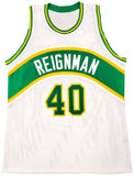 SEATTLE SUPERSONICS SHAWN KEMP AUTOGRAPHED WHITE JERSEY MCS HOLO STOCK #202426