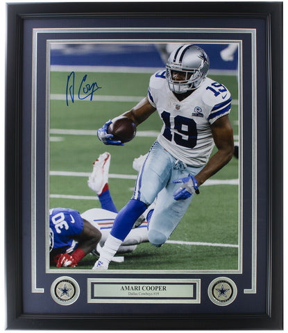 Amari Cooper Signed Framed 16x20 Dallas Cowboys Photo BAS