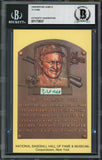 Tigers Ty Cobb Writing Sample 3.5x5.5 HOF Plaque Postcard BAS Slabbed 7