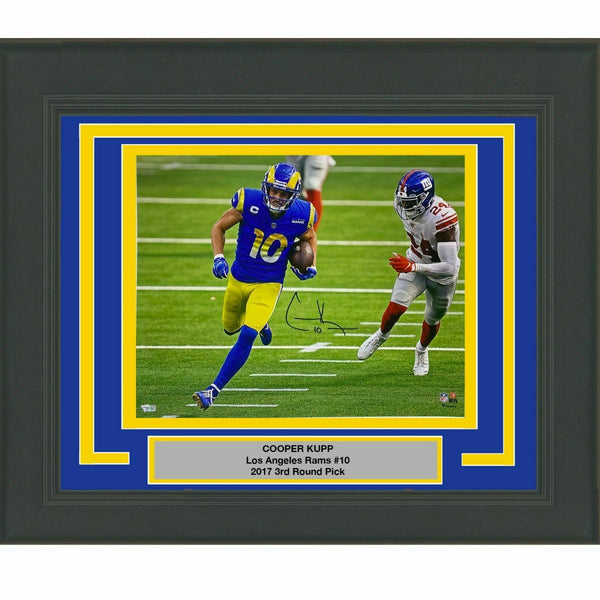 FRAMED Autographed/Signed COOPER KUPP Los Angeles Rams 16x20 Photo Fanatics COA