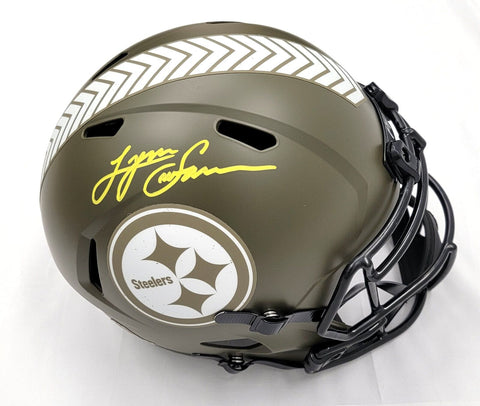 Lynn Swann Signed Pittsburgh Steelers STS Salute To Service Replica Helmet BAS