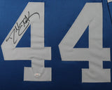 DALLAS CLARK (Colts blue SKYLINE) Signed Autographed Framed Jersey JSA