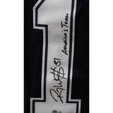 Roy Williams Autographed/Signed Blue Pro Style Jersey Insc. BAS 44070