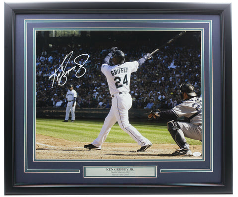 Ken Griffey Jr. Signed Framed Seattle Mariners 16x20 Photo JSA