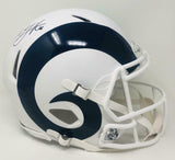 JARED GOFF Autographed Rams White Matte Speed Authentic Helmet FANATICS