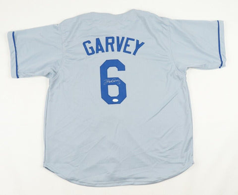 Steve Garvey Signed Los Angeles Dodgers Gray Road Jersey (JSA) 1981 W.S Champion