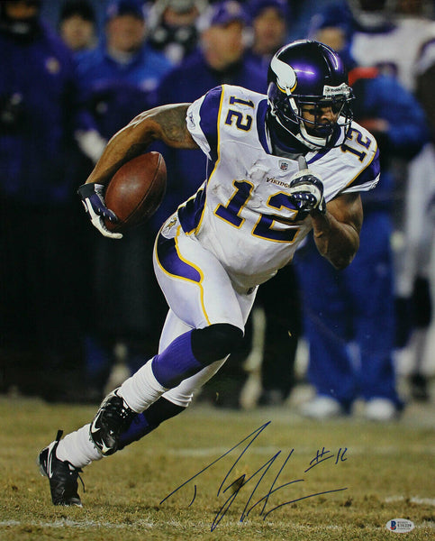 Percy Harvin Autographed/Signed Minnesota Vikings 16x20 Photo BAS 29113