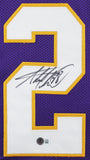 Adrian Peterson Signed Purple Pro Style Framed Jersey Signed on #2 BAS Wit