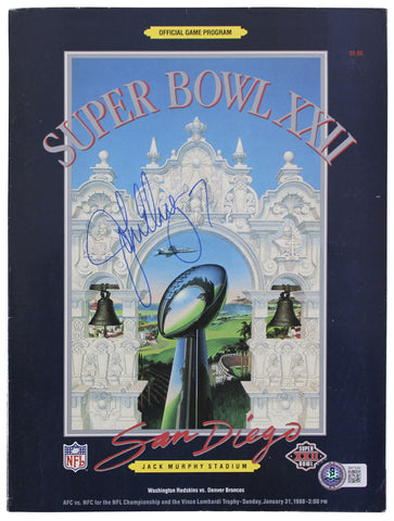 Broncos John Elway Authentic Signed Official SB XXII Program BAS #BN73284