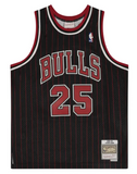 Steve Kerr Autographed Bulls "Three Peat 96, 97, 98" Pinstripe Jersey UDA LE 25