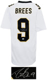 Drew Brees (SAINTS) Signed White Custom Football Jersey - (BECKETT COA)