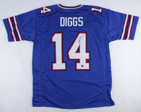 Stefon Diggs Signed Bills Blue Jersey (Beckett) Buffalo All Pro Wide Receiver