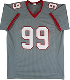 Warren Sapp Signed Tampa Bay Buccaneers Charcoal Throwback Jersey (Beckett) DT