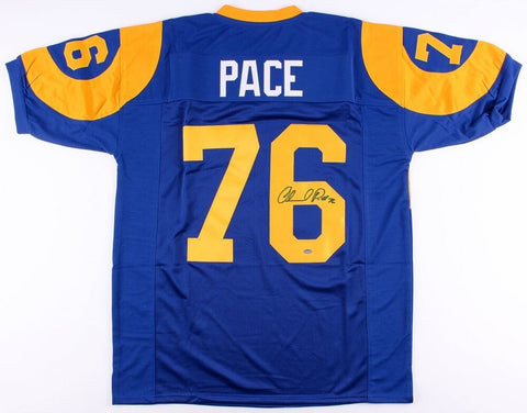 Orlando Pace Signed Rams Throwback Jersey (Schwartz COA) 2016 Hall of Famer