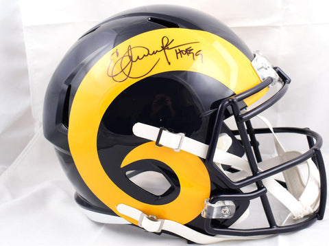 Eric Dickerson Signed F/S Rams 81-99 Speed Helmet W/HOF *thin- Beckett W Holo