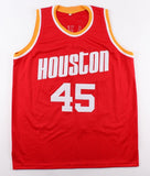 Rudy Tomjanovich Signed Rockets Career Highlight Stat Jersey (Rudy T. Hologram)