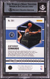 Timberwolves Anthony Edwards Signed 2020 Panini Mosaic #201 Card BAS Slabbed