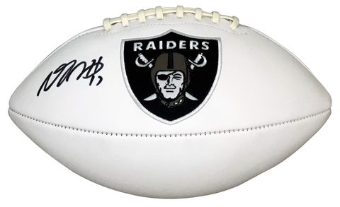 DAVANTE ADAMS SIGNED AUTOGRAPHED LAS VEGAS RAIDERS LOGO FOOTBALL BECKETT