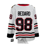 Connor Bedard Autographed Chicago White Fanatics Hockey Jersey - Fanatics