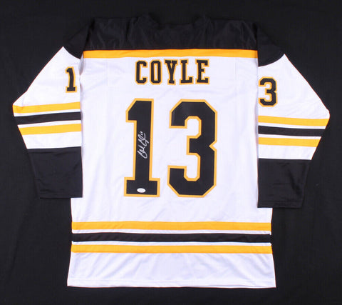 Charlie Coyle Signed Bruins Throwback Jersey (JSA COA) Boston's 3rd line Center