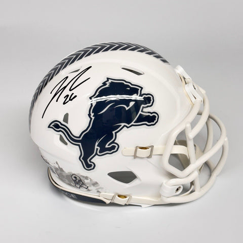 Jahmyr Gibbs Autographed Signed Detroit Lions Mini Salute to Service Helmet BAS