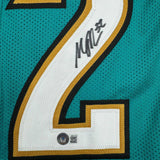 Autographed/Signed Maurice Jones-Drew Jacksonville Teal Football Jersey BAS COA