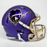 Zay Flowers Autographed Signed Baltimore Ravens FS Replica Helmet Beckett