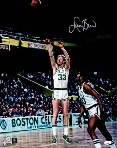 LARRY BIRD AUTOGRAPHED SIGNED 16X20 PHOTO BOSTON CELTICS JSA STOCK #230032