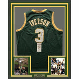 FRAMED Autographed/Signed ALLEN IVERSON 33x42 Bethel High School Jersey JSA COA