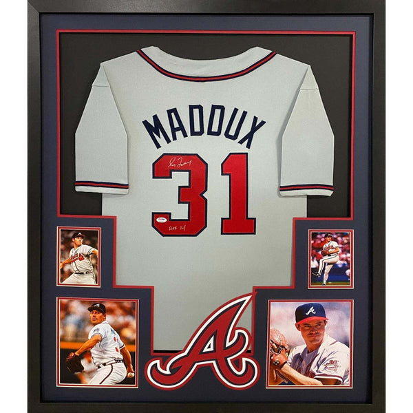 Greg Maddux Autographed Signed Framed Atlanta Braves Jersey PSA/DNA