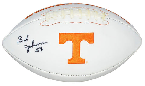 BOB JOHNSON SIGNED TENNESSEE VOLUNTEERS WHITE LOGO FOOTBALL COA