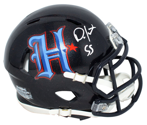 DANIELLE HUNTER AUTOGRAPHED HOUSTON TEXANS H-TOWN SPEED MINI HELMET BECKETT