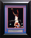 Julius "Dr. J" Erving Autographed Framed 8x10 Photo 76ers Beckett QR #BM37813