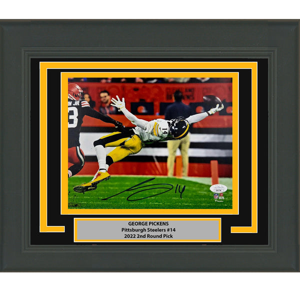 Framed Autographed/Signed George Pickens Pittsburgh Steelers 16x20 Photo JSA COA