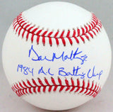 Don Mattingly Autographed Rawlings OML Baseball w/84 B.C - JSA W *Blue