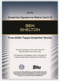 2024 Topps Graphite Tennis Signature Ben Shelton Auto Relic Refractor #GSR-BSH