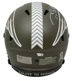 TOM BRADY Autographed Patriots Salute to Service Speed Authentic Helmet FANATICS