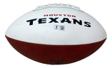 Stefon Diggs Signed Houston Texans Logo Football BAS