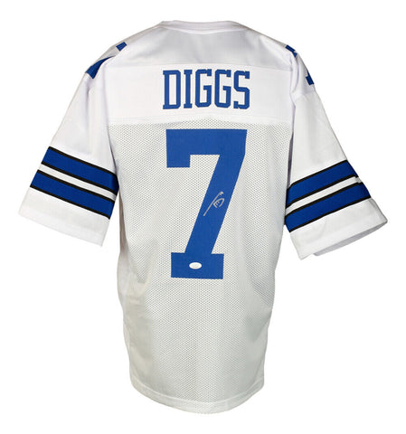 Trevon Diggs Signed Dallas White Pro Style Jersey JSA