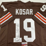 Autographed/Signed BERNIE KOSAR Cleveland Brown Football Jersey JSA COA Auto