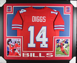 Stefon Diggs Autographed/Signed Framed Pro Style Red XL Jersey Beckett 38042