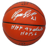 Dominique Wilkins Autographed / Inscribed Spalding I/O Basketball Beckett